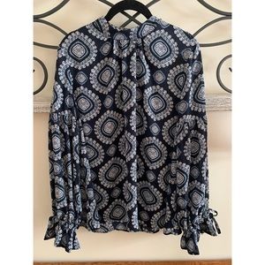 EUC LOFT MEDALLION PRINT BLOUSE